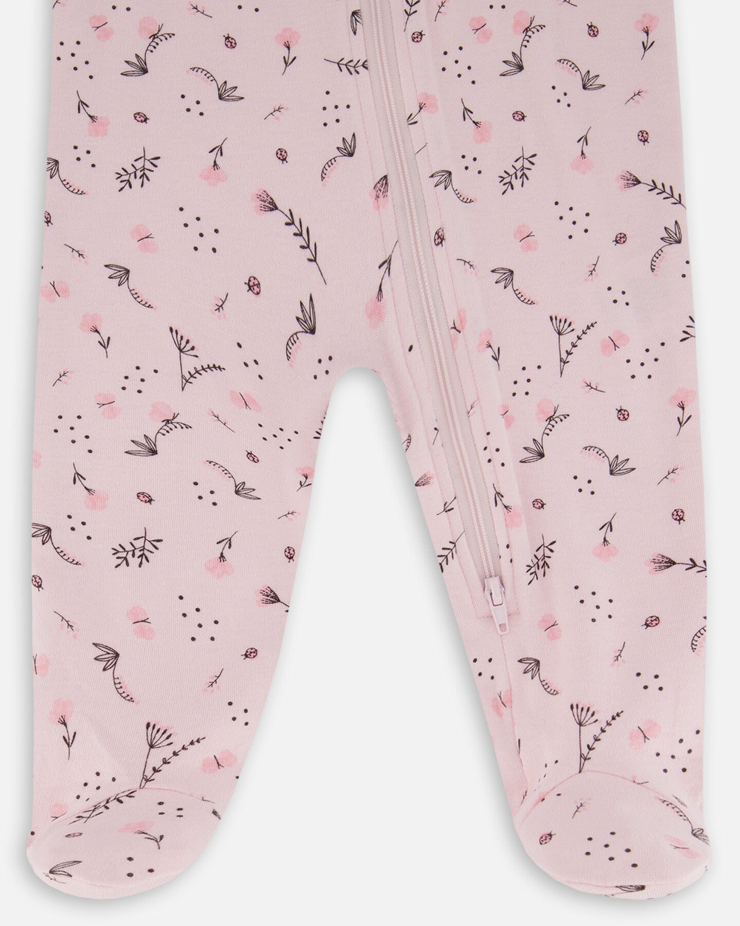 Printed Organic Cotton One-Piece Pajama Off-White And Multi Truck