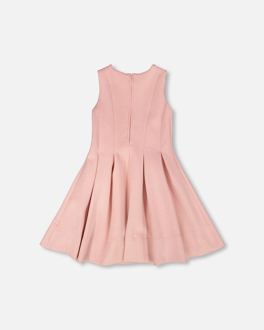 Sleeveless Neoprene Dress Pale Pink
